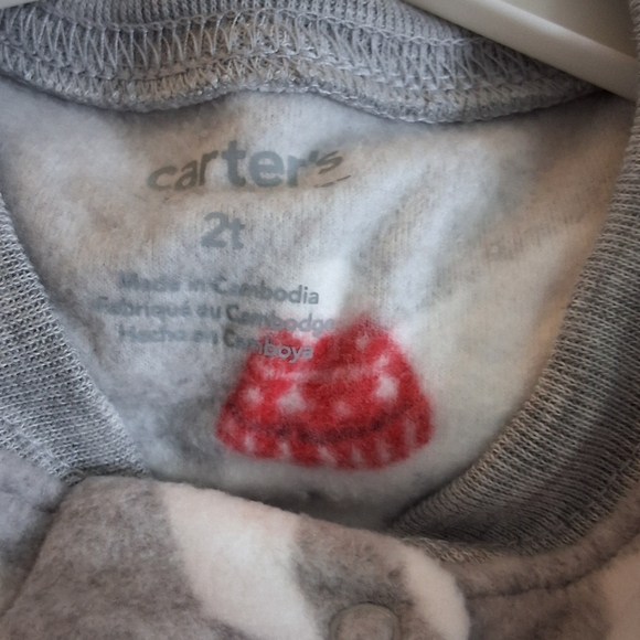 NWT Carter's Just One You Toddle Boys 2 Piece Fleece Footed Pajamas 2T - Picture 5 of 6